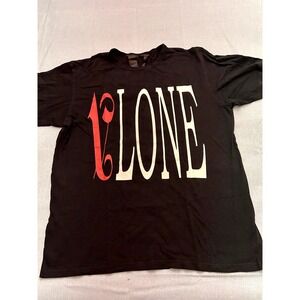 Vlone x Palm Angels T-shirt Black With Red and White Logo XL